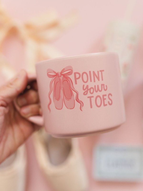 Point Your Toes Ballet Slippers Large Ceramic Coffee Mug, 1 of 4
