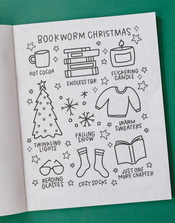 Merry Bookmas Holiday Coloring Book, 4 of 8