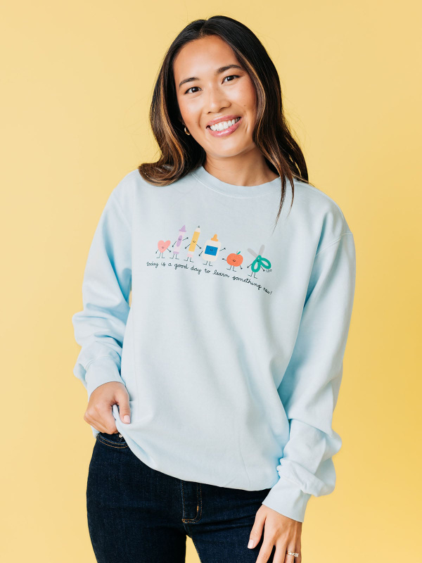 Good Day To Learn Sweatshirt - Chambray, 1 of 3