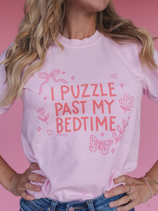 I Puzzle Past My Bedtime Tee - Blossom, 3 of 4