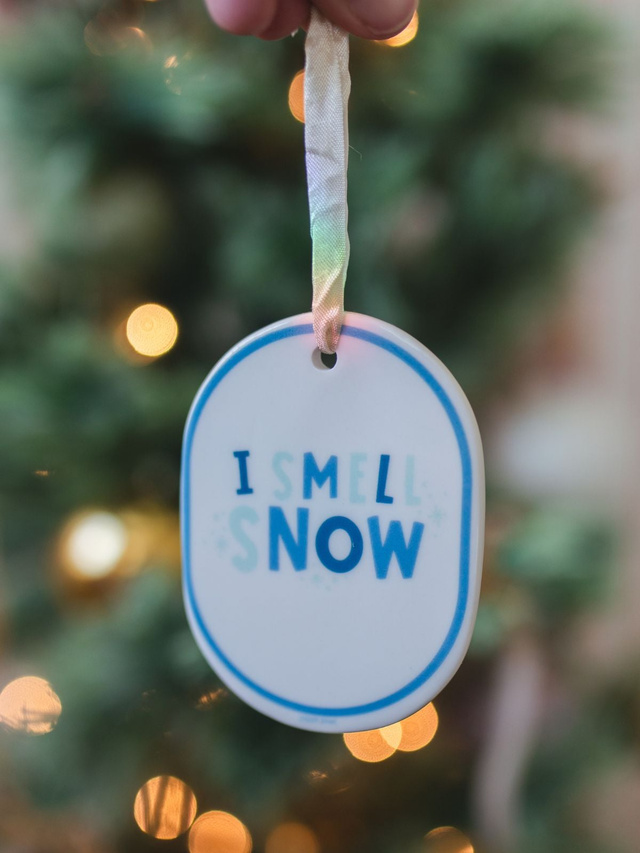 I Smell Snow Stars Hollow Christmas Ornament, 2 of 4