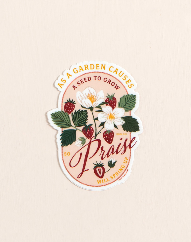 Strawberry Faith Decal Sticker, 1 of 3