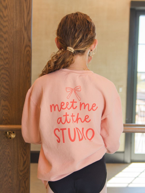 Meet Me At The Studio Dance Sweatshirt - Peachy, 1 of 6