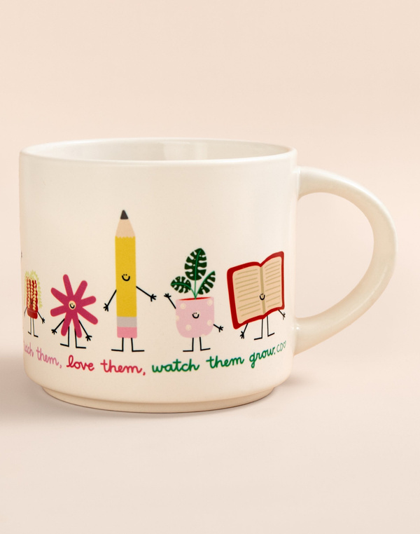 Teach Them Love Them Watch Them Grow Ceramic Mug - Cream, 6 of 7