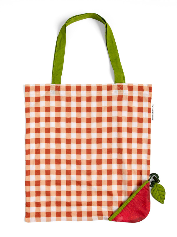 Cherry Reusable Foldable Market & Grocery Tote Bag, 1 of 6
