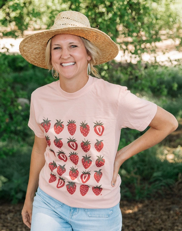 Strawberry Patch Tee - Paper Farm Press