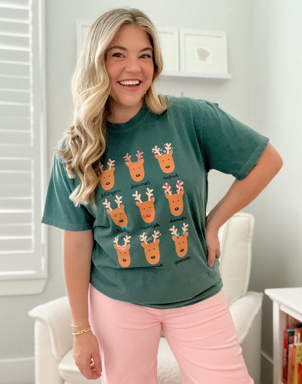 Reindeer Tee - Blue Spruce, 2 of 3