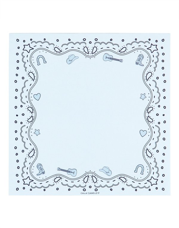 Blue Bandana Western Notepad, 1 of 3