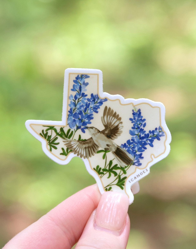 Birds & Blooms Texas Decal Sticker, 1 of 5