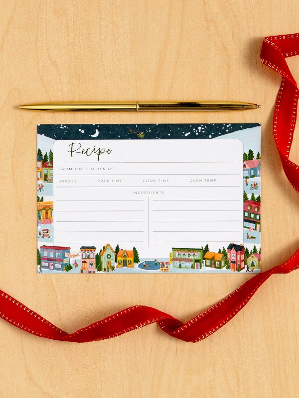 Holiday Village Recipe Card, 1 of 3