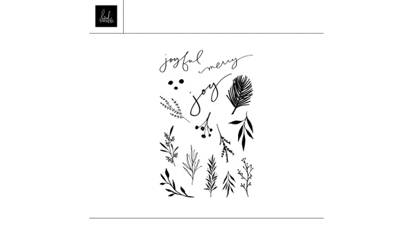 Digital 4×6 Christmas Wreath Stamp, 1 of 1