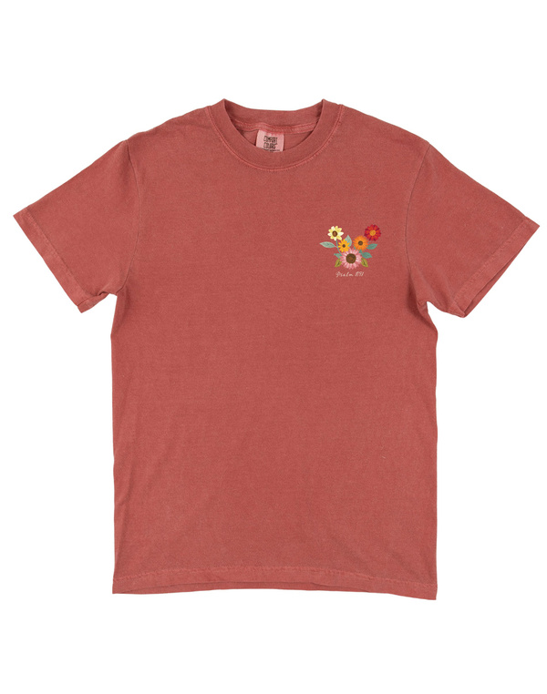 Give Thanks To The Lord Sunflowers Tee - Crimson, 4 of 4