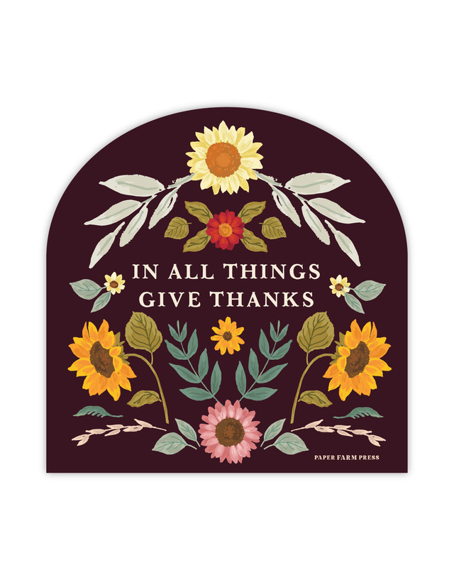 In All Things Give Thanks Decal Sticker, 3 of 4