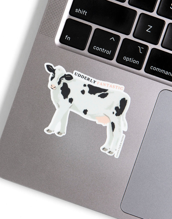 Udderly Fantastic Cow Decal Sticker, 2 of 3