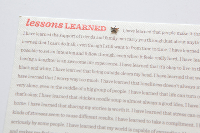 Lessons Learned, 3 of 3