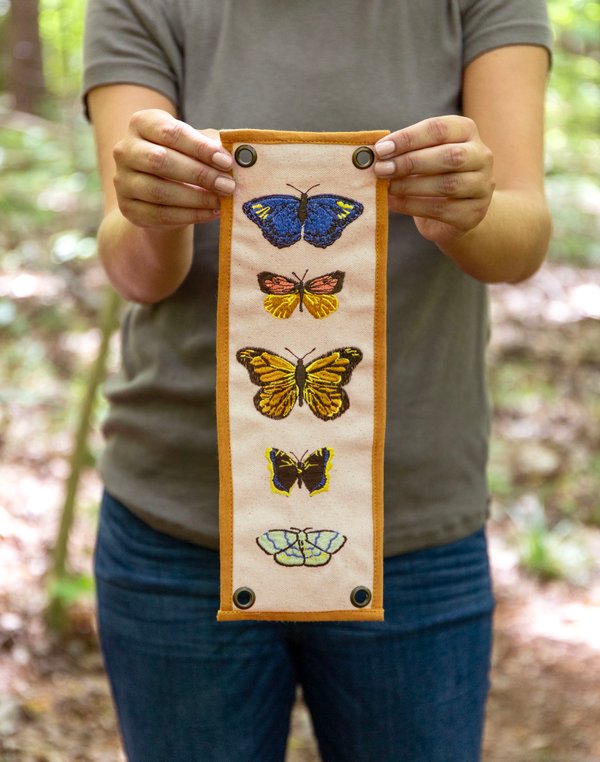 Flutter Friends Butterfly Embroidered Canvas Banner, 3 of 6