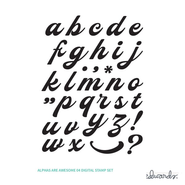 Alphas Are Awesome #4 Digital Stamp Set, 1 of 1