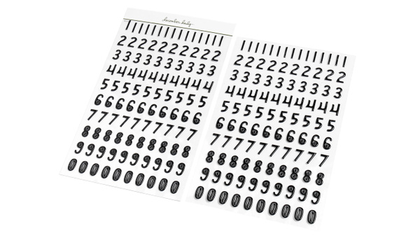 December Daily® 2026 4×6 Puffy Number Sticker Sheets - Black, 2 of 2
