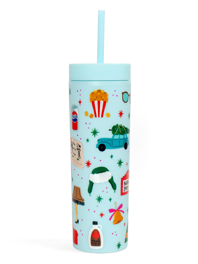 Christmas Movie Favorites 16oz Skinny Acrylic Tumbler - Mint, 4 of 4