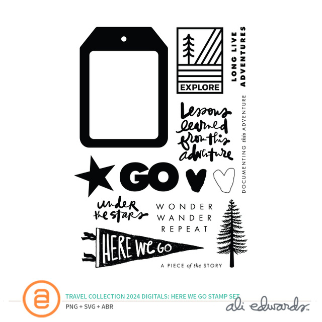 Travel Collection 2024 Here We Go Digital Stamp Set, 1 of 1