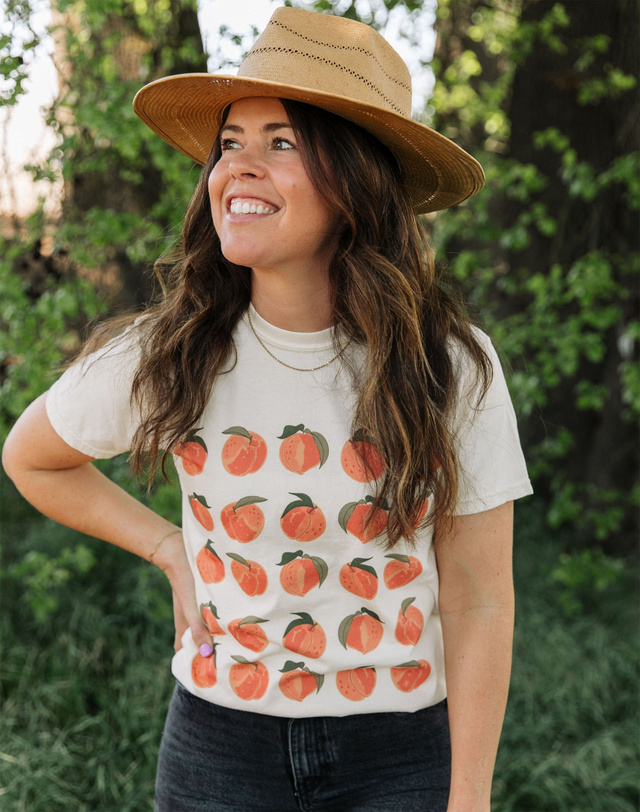 Peach Blossom Tee - Ivory, 4 of 4
