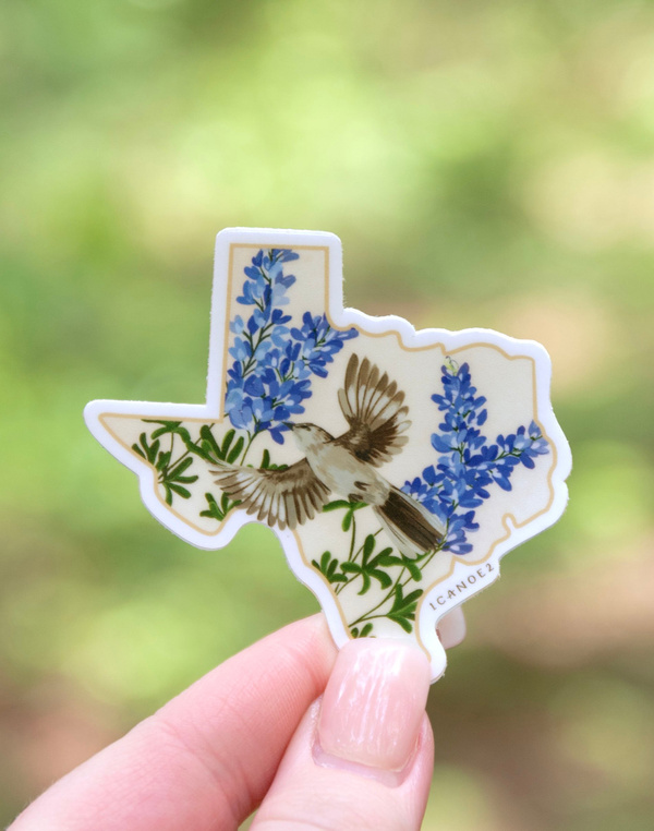 Birds & Blooms Texas Decal Sticker, 1 of 5