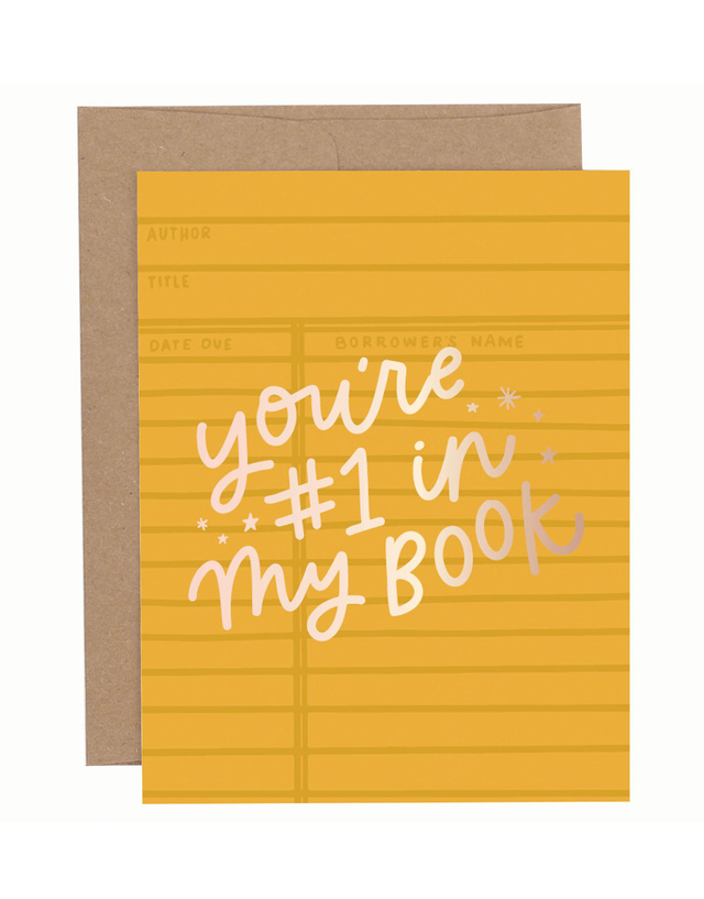 Number One In My Book Greeting Card, 1 of 1