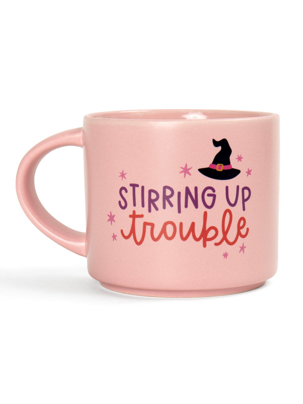 Stirring Up Trouble Halloween Witch Large Ceramic Coffee Mug, 5 of 5