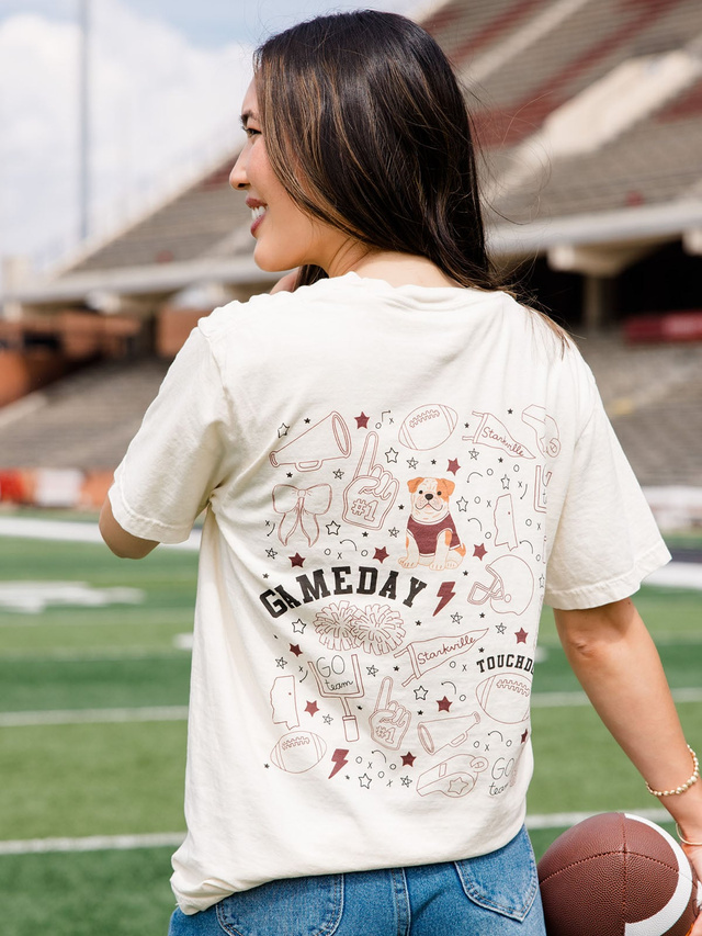 Starkville Football Game Day Tee - Ivory, 1 of 5