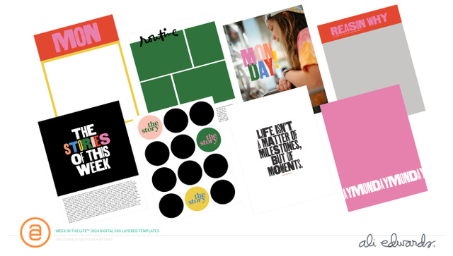 Week In The Life™ 2024 6×8 Layered Templates, 1 of 1