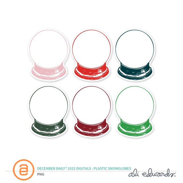 December Daily® 2025 Digital Plastic Snowglobes, 1 of 1