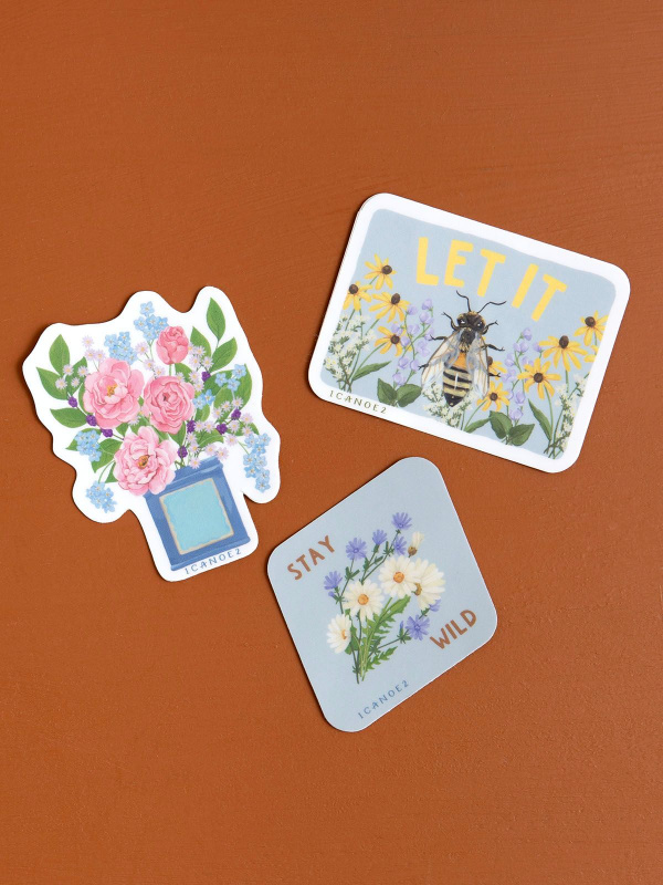 Flower Vase Vintage Blooms Decal Sticker, 3 of 3
