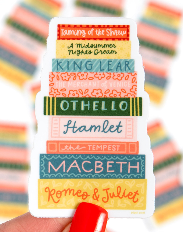 Shakespeare Book Stack Decal Sticker, 3 of 3