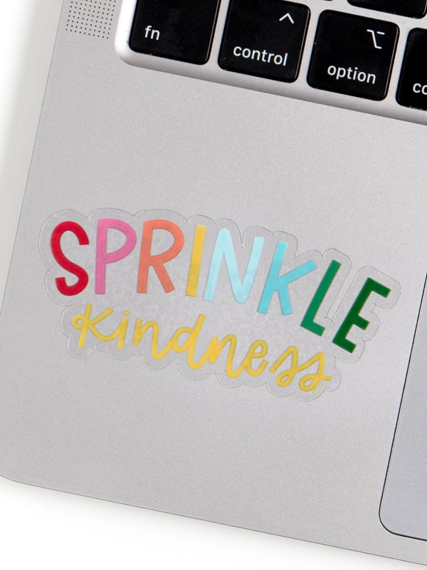 Sprinkle Kindness Clear Decal Sticker, 3 of 3