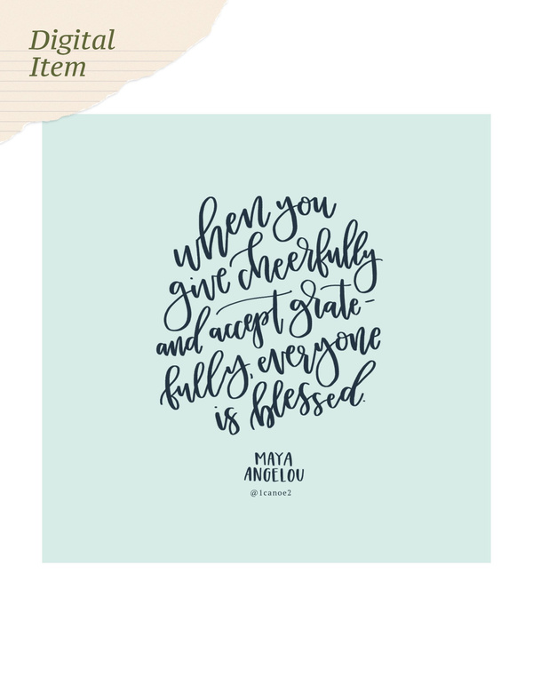 Digital Maya Angelou Quote Download, 1 of 1