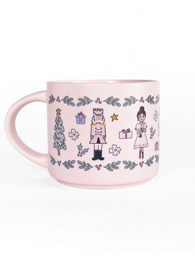 The Nutcracker Large Pink Ceramic Christmas Mug, 4 of 4