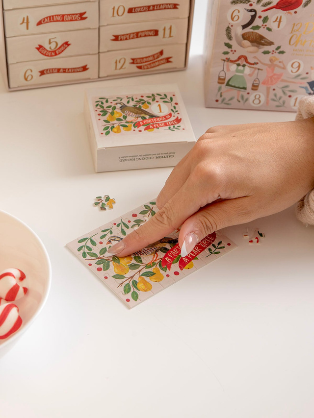 12 Days of Christmas - 50 Piece Mini Holiday Jigsaw Puzzles - Set of 12, 6 of 7