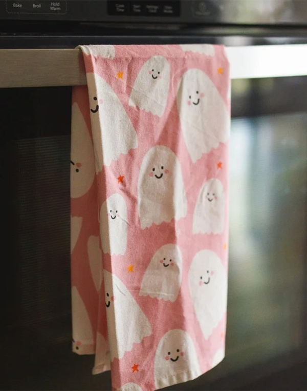 Ghost Pattern Tea Towel, 2 of 3