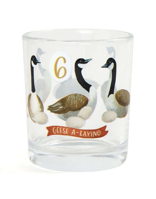 Six Geese A-Laying 7.5oz Short Juice Glass, 3 of 3