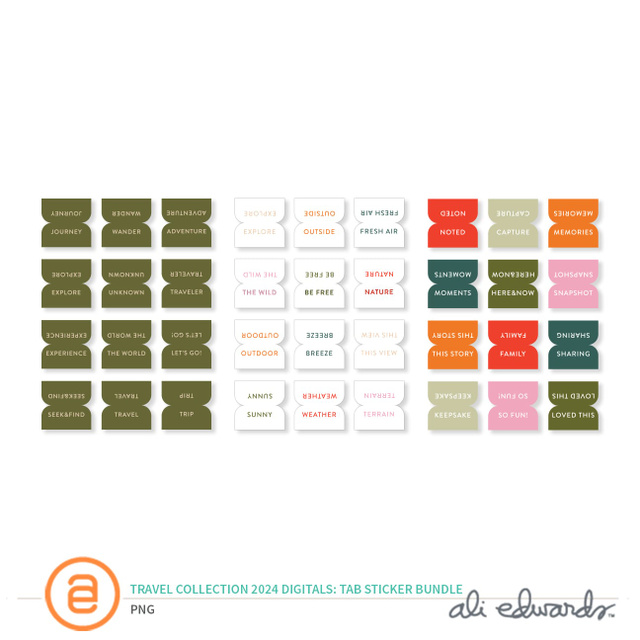 Travel Collection 2024 Digital Tab Sticker Bundle, 1 of 1
