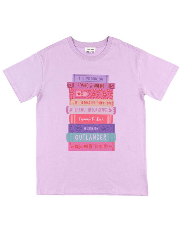 Romance Novels Book Stack Tee - Orchid, 3 of 3