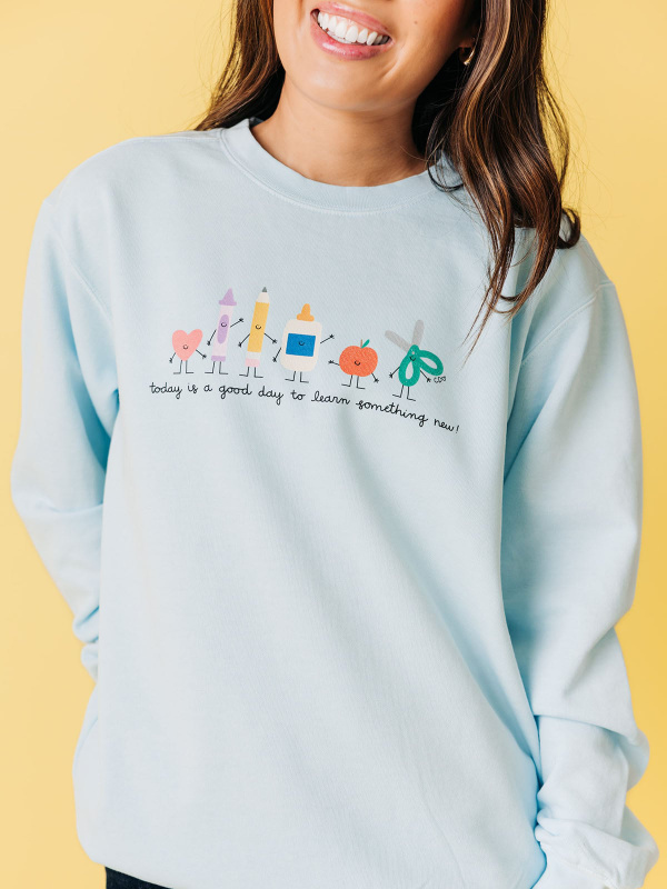 Good Day To Learn Sweatshirt - Chambray, 2 of 3