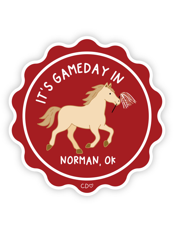 Norman Football Game Day Mascot Decal Sticker, 2 of 4