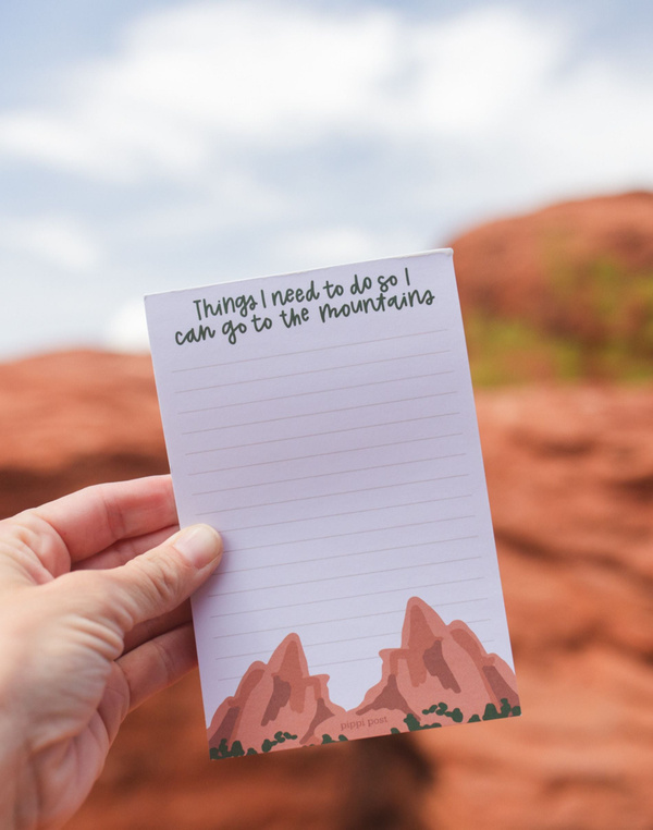 Go to the Mountains Notepad, 1 of 4