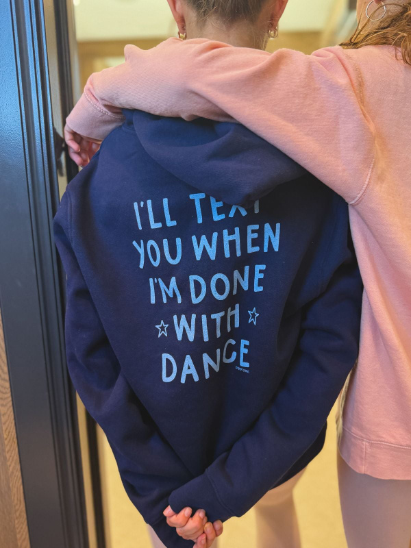 I'll Text You When I'm Done Dance Studio Hoodie Sweatshirt - Navy, 4 of 6