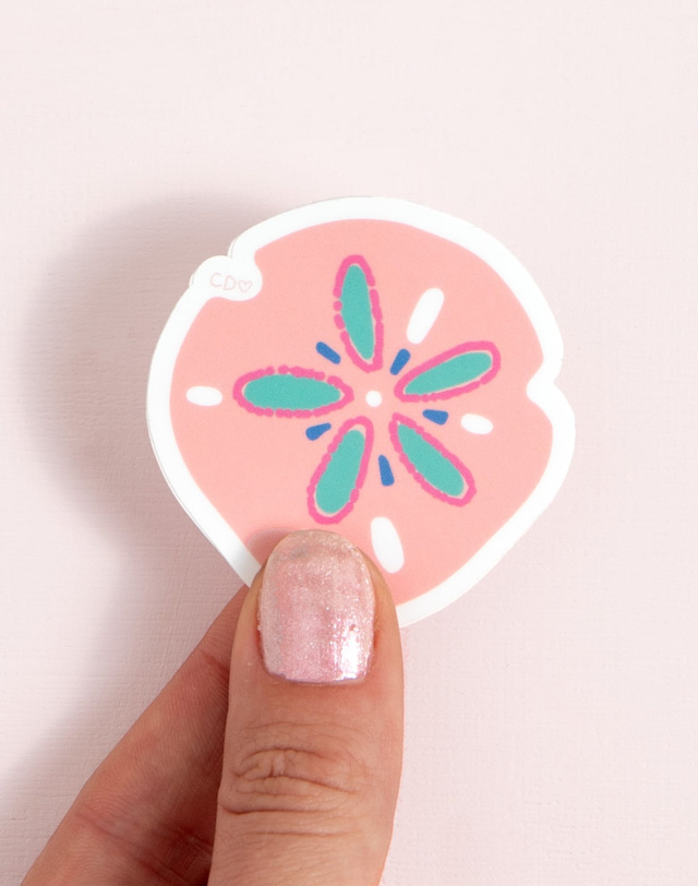 Sand Dollar Decal Sticker, 1 of 2