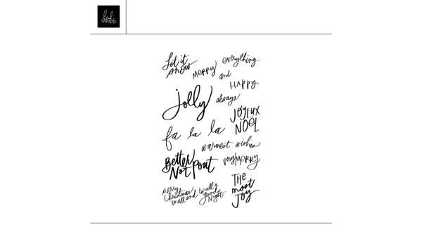 Digital Holiday Handwritten Stamp Set, 1 of 1