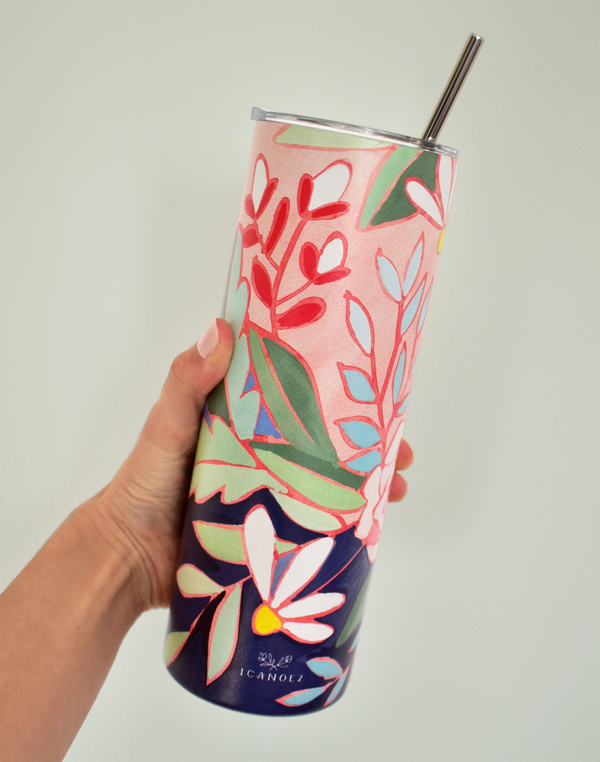 Watercolor Floral Tumbler, 1 of 2