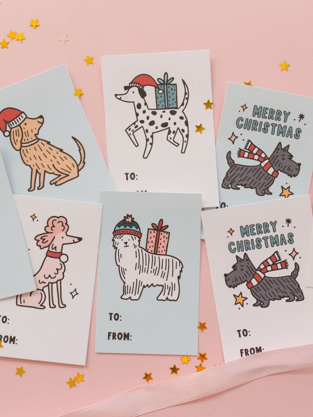 Digital Dog Gift Tags, 1 of 2