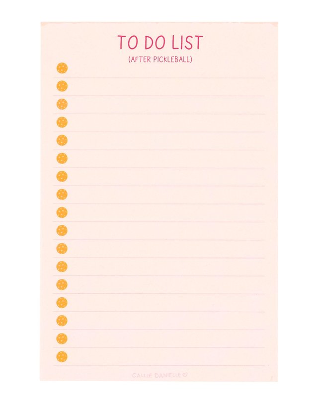 To Do List After Pickleball Notepad, 1 of 2